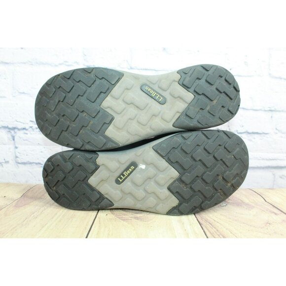 LL Bean Waterproof Black Suede Fabric Hook & Loop Mid Snow Sneakers Size 8.5 M - Picture 9 of 9